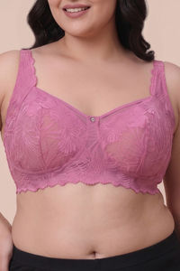 Zivame Enchanted True Curv Double Layered Non Wired Full Coverage Super Support Bra - Red Violet — thumbnail 5